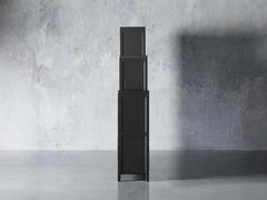 Rowan Modular Wall Unit Storage Tall Display Cabinet Wood Bookcase with Glass Door