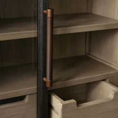 Hattie Medi Century Style Wall Mounted Storage Cabinet Wood Arched Drawers Cabinet