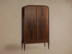 Frances Mahogany Tall Cabinet Vintage Wood Storage Cabinet