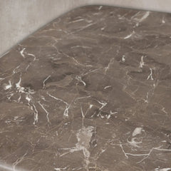 San Germani 72" Carrara marble Top Coffee Table with Rennes Metal Base