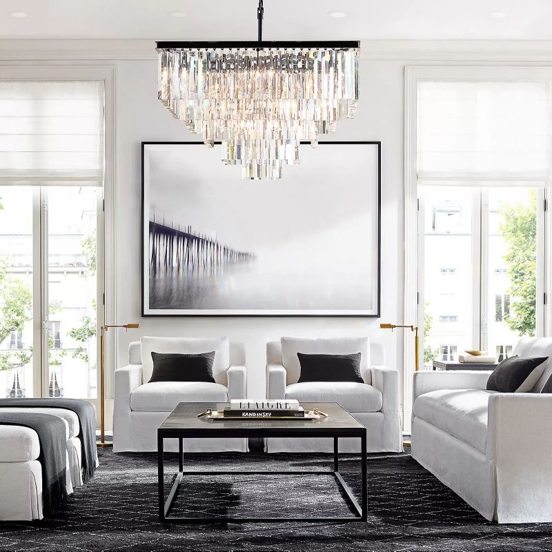 1920S Odeon Square Chandelier 22"