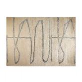 Wynra Hand-Knotted Rug Wool & Rayon Blend Carpet in Ivory