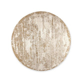 Viona Hand-Knotted Round Rug Wool & Rayon Blend Carpet