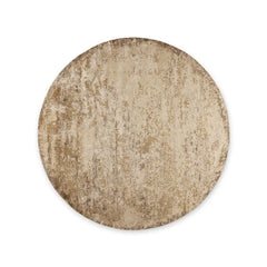 Viona Hand-Knotted Round Rug Wool & Rayon Blend Carpet