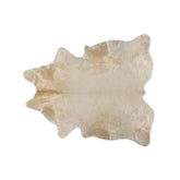 Creme Caramel Natural Hair-on-Hide Rug Living Room Leather Backing Carpet