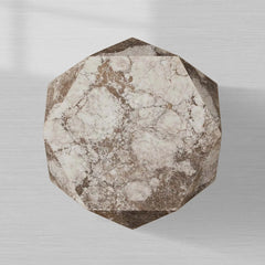 Lysa Natural Onyx Coffee Table Unique Wood Frame Cocktail Table Living Room Center Geometric Tea Table