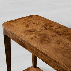 Mogadore Mappa Burl Entryway Console Table Poplar Wood Hallway Entrance Table