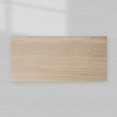 Ilaria Light Travertine Coffee Table Italian Stone Pedestal Center Tea Table Living Room Cocktail Table