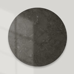 Finnley Round Coffee Table Stone Top Sofa Center Tea Table with Brass Base