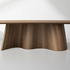 Cortina Boat-Shaped Top Dining Table American Walnut Wood