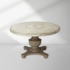 Biancca Round Dining Table Hand-painted floral in Italy