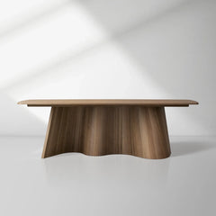 Cortina Boat-Shaped Top Dining Table American Walnut Wood