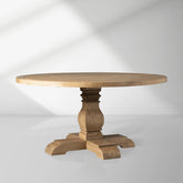 Kensington Round solid oak Top Dining Table with Finnish Pine Base