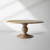 Asolo Round Dining Table Hand-Carved Tulipwood