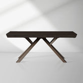 Powell Expandable Wood Dining Table with Steel Base
