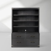 Tremont Wood Modular Bookcase Storage Cabinets with File Chest of Drawers Base