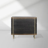 Mihaela Wood Closed Nightstand Retro Oak Nightside Table With Drawer Barrel Inspired