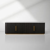 Finnley Sideboards Living Room Media Cabinets with Marble Top