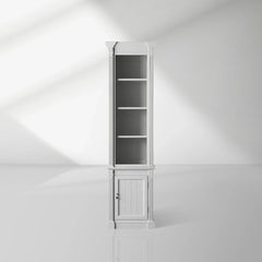 Athens Narrow Bookcase Single Row Display Cabinet