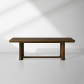 Warby Wood Extension Dining Table with Two 18" Leaves Mocha Finish