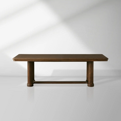 Warby Wood Extension Dining Table with Two 18" Leaves Mocha Finish