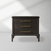 St. Martin Wood Closed Nightstand Oak Bedside table with Soft-Close Drawers