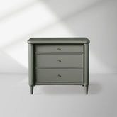 Henley Nightstand Solid Mahogany Nightside Tables With Three Drawers