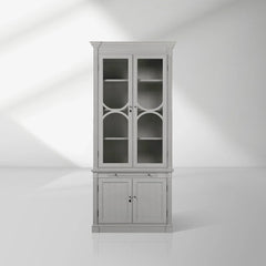 Athens Modular Single Wooden Display Cabinet with Glass-Front