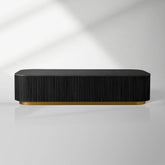 Finnley Solid Wood Coffee Table Stone Top Sofa Center Tea Table