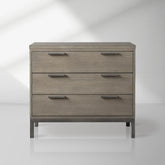 Palmer Large Nightstand Wood Nightside Table Bedroom 3 Drawer Cabinet