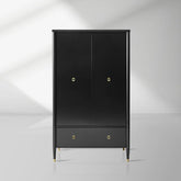Lavenir French-Inspired Gloss Black Drawer Armoire