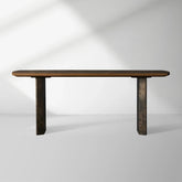 Polanco Ash Entrance Console Wood Hallway Entryway Table With Steel Base