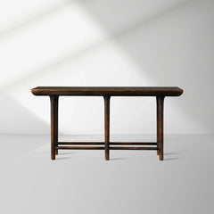 Yasu Pine Entrance Console Table Wood Hallway Entryway Table
