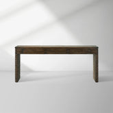 Kai Reclaimed Pine Entryway Console Storage Table Slatted Hallway Entrance Table With Drawer