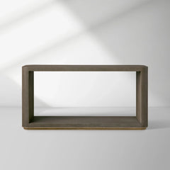 Harrow Entryway Console Table Faux Shagreen Finish Wood Entrance Table