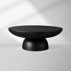 Kyoto Round Coffee Table Nickel-Plated Cast Aluminum Cocktail Table Living Room Metal Center Tea Table