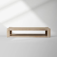 Devon Parson-Style Coffee Table Natural Oak Wood Living Room Center Tea Table Rectangular Cocktail Table