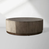 Toluca Guanacaste wood Coffee Table with Metal Base Cocktail Table Living Room Center Tea Table