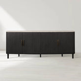 Danny Marble Top Sideboard Oak Wood Buffet Buffet Table Cabinet Country Entryways TV Cabinet