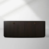 Bexler Natural Wood Sideboard Buffet Table Living Room Entryways Cabinet