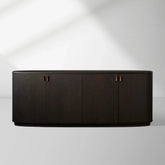 Bexler Natural Wood Sideboard Buffet Table Living Room Entryways Cabinet