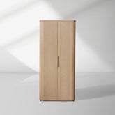 Caden Wood Door Tall Storage Cabinet Walnut Curio Display Cabinet dining Entryway China Cabinet