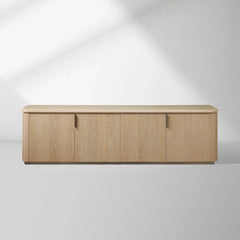 Caden Stone Top TV Stand Media Console Side Cabinet Television Storage Unit Wood Sideboard