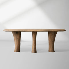 Soumaya Primavera Top Entryway Console Table Mahogany Legs Wood Hallway Entrance Table