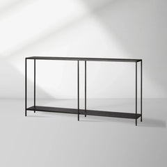 Kavali Metal Entryway Console Table Solid Iron Frame Hallway Entrance Table