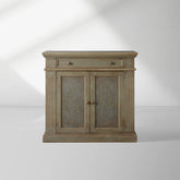 Cosetta Antique Ltalian Sideboard Fern Motif Buffet Table Living Room Wood Entryways Cabinet