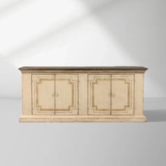 Oriana Bell’Arte Poplar Wood Sideboard Buffet Table Living Room Antique Entryways Two Drawers Cabinet