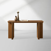 Eaves Layered Oak Entrance Console Table Mdernity Wood Entryways Wallway Table