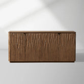 Norris Wood Sideboard Modern Buffet Table with Fiberglass Base Living Room Entryways Cabinet