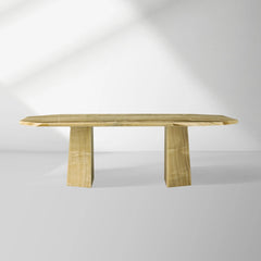 Zyra Solid Green Onyx Dining Table Solid Stone Dining Table